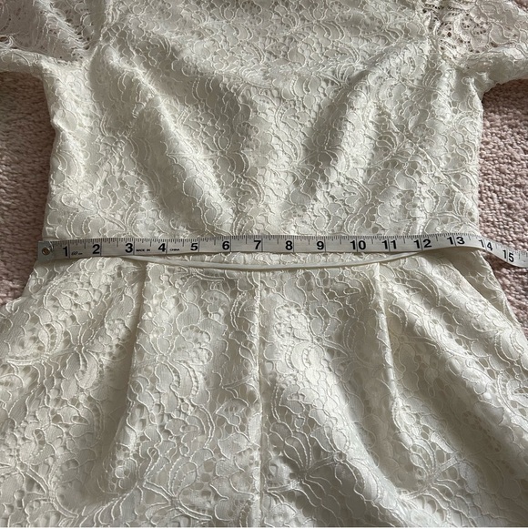 NWT BHLDN Lace Long Sleeve Romper Ivory SZ 6 Wedding Bridal Shower Bachelorette - Picture 9 of 16
